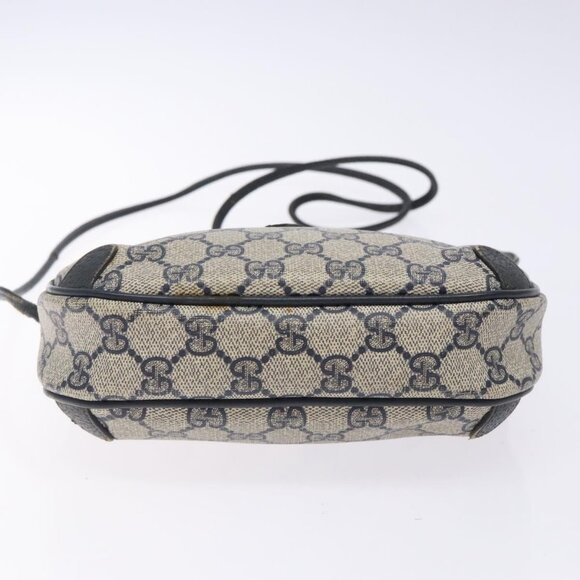 GUCCI GG Supreme Sherry Line Bag PVC Navy Gold Red 89 02 066 Auth 133032 - Picture 6 of 16